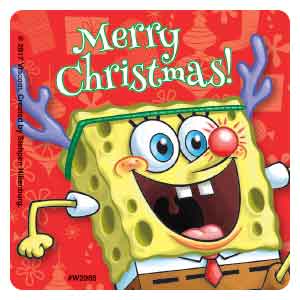 SpongeBob Merry Christmas Stickers